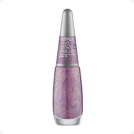 Esmalte Glitter 3D Impala Viva, Ame e Brilhe Ostente seu Poder 7,5ml