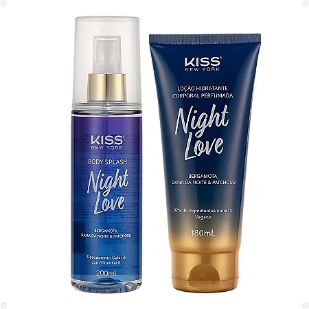 Body Splash + Loção Hidratante Kiss New York Night Love