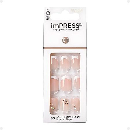 Unhas Postiças Kiss Ny Impress Francesinha My Worth 30Un Im32c