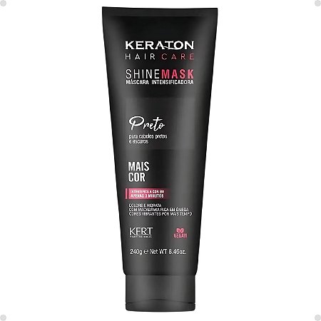 Máscara Intensificadora Keraton Kert Shine Mask Preto 240g