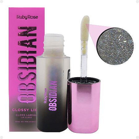 Gloss Labial Ruby Rose Obsidian Glossy Lips Moonstone Hb-7200-4