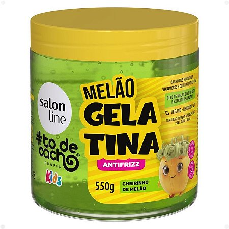 Gelatina Antifrizz Salon Line Kids #todecacho Melão 550g