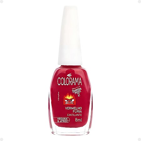 Esmalte Cintilante Colorama Divertidamente 2 Vermelho Fúria 8ml