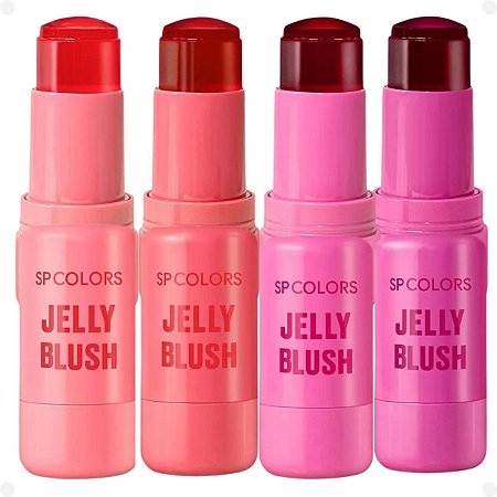 Kit Sp Colors Jelly Blush: Realça Lábios e Bochechas  4 Cores