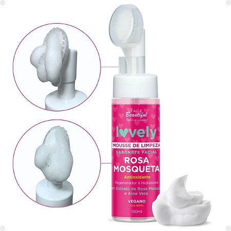 Mousse de Limpeza Face Beautiful Rosa Mosqueta 150ml