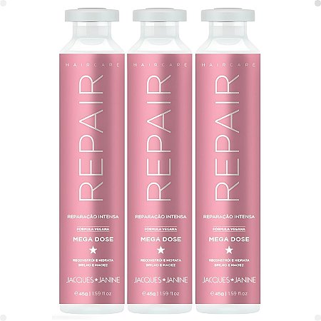Kit Jacques Janine Hair Care Repair: 3 Ampolas Mega Dose 45g