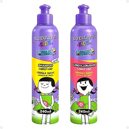 Bio Extratus Kids A Turma do Maluquinho Lisos: Shampoo e Condicionador 240ml