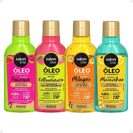 Kit Salon Line Multy Óleos: Melancia, Morango, Maracujá e Banana