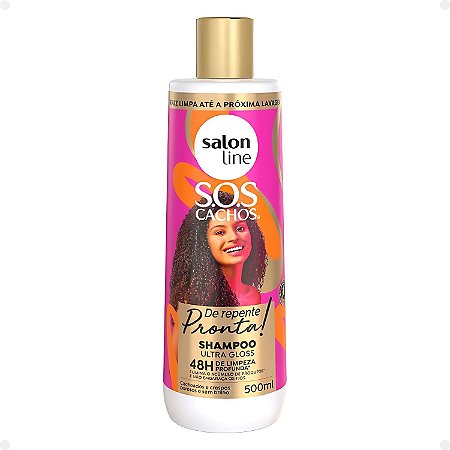 Shampoo Ultra Gloss Salon Line Sos Cachos De Repente Pronta! 500ml