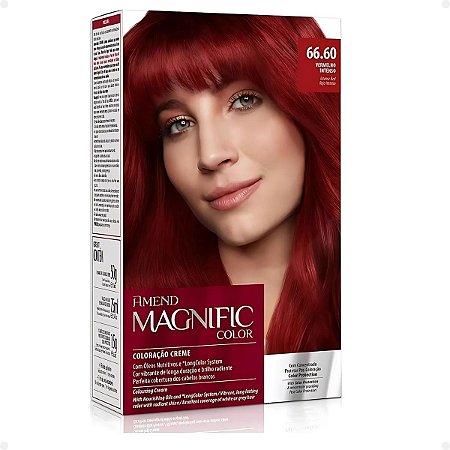 Coloração Creme Amend Magnific Color 66.60 Vermelho Intenso 50g