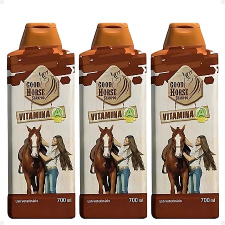 Kit Good Horse: 3 Shampoo Vitamina A 700ml