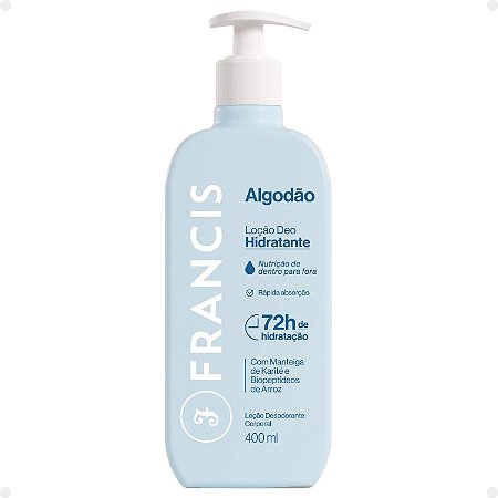Loção Deo Hidratante Francis Algodão 400ml