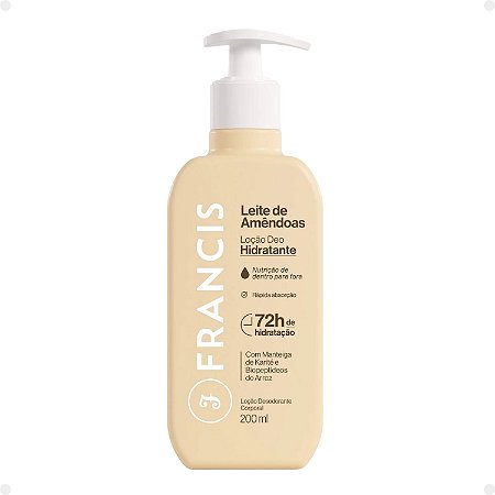 Loção Deo Hidratante Francis Leite de Amêndoas 200ml