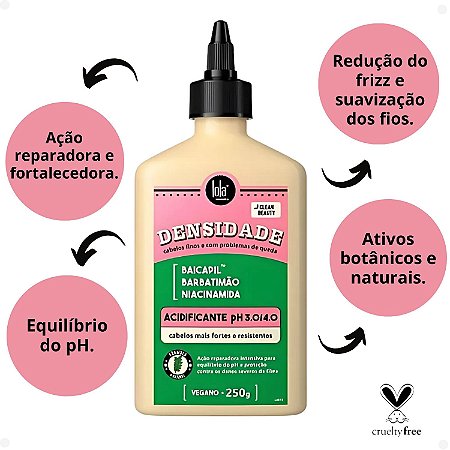 Acidificante Lola Densidade Cabelos Fortes e Resistentes 250g