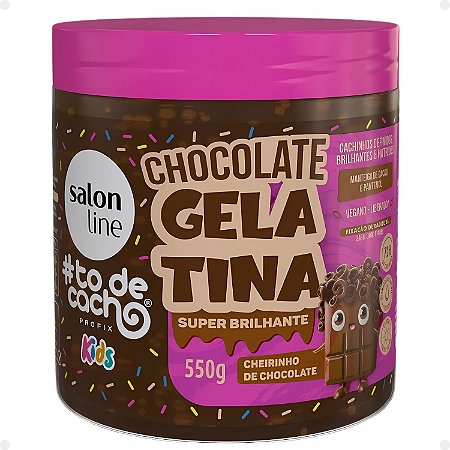 Gelatina Super Brilhante Salon Line Kids #todecacho Chocolate 550g