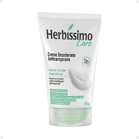 Creme Desodorante Antitranspirante Herbíssimo Care Monoi e Ácido Hialurônico 55g