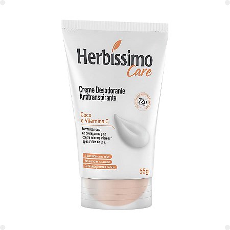 Creme Desodorante Antitranspirante Herbíssimo Care Coco e Vitamina C 55g