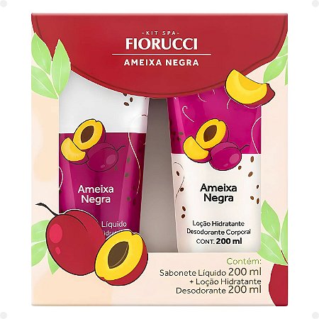 Kit Sabonete 200ml e Loção Hidratante 200ml Fiorucci Ameixa Negra