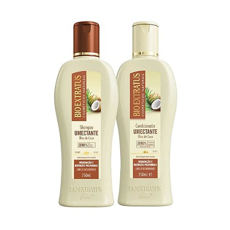 Kit Bio Extratus Umectante Óleo de Coco: Shampoo e Condicionador 250ml