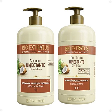 Kit Bio Extratus Umectante Óleo de Coco: Shampoo e Condicionador 1L