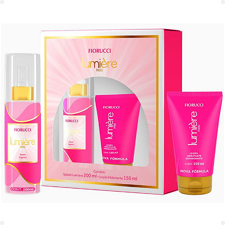 Kit Fiorucci Lumière Paris: Body Splash 200ml E Loção Hidrante 150ml