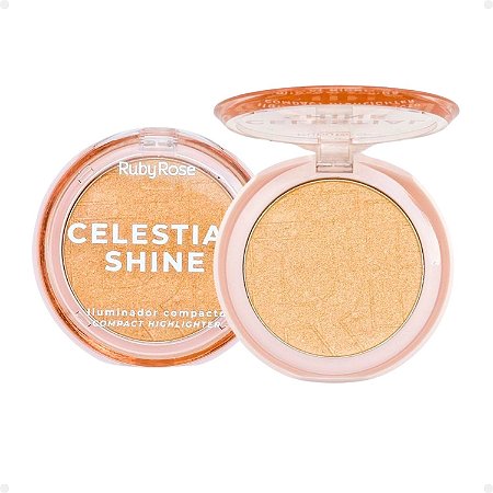 Iluminador Compacto Ruby Rose Celestial Shine Champagne Gleam HB-M701-3