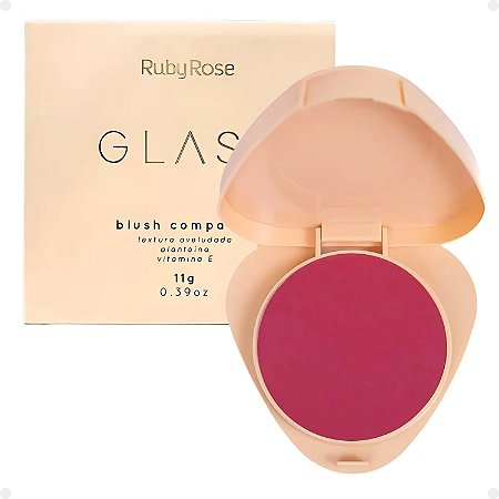 Blush Compacto Ruby Rose Glass Gb80 Hb-6120-8