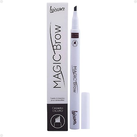 Caneta Delineadora Para Sobrancelhas Luisance Magic Brow Castanho Escuro