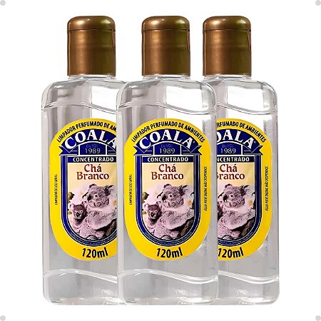 Kit Coala: 3 Limpador Perfumado Chá Branco 120ml