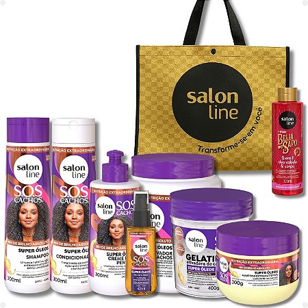 Kit Salon Line SOS Cachos Super Óleos Completo + Mimos