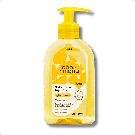 Sabonete Liquído João E Maria Cimed Bebê Glicerina 200ml