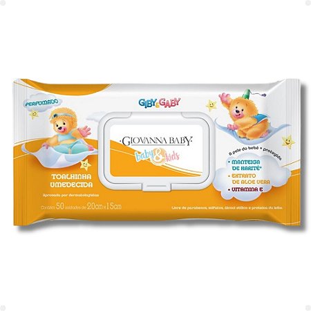 Toalhinha Umedecida Giovanna Baby E Kids Giby E Gaby Perfumada 50un 20x15cm