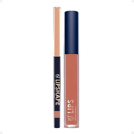Kit Bruna Tavares Bt: Batom Líquido Brenda e Lapiseira Labial Beige Camel