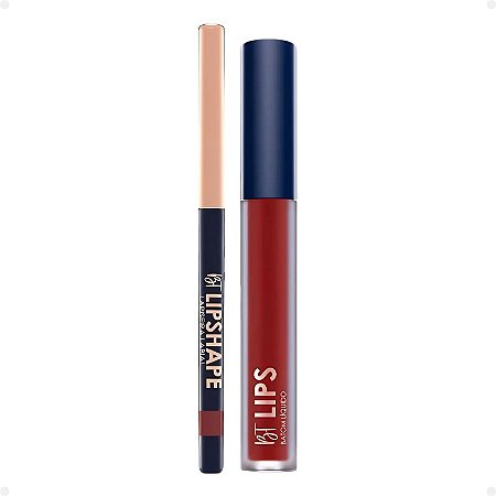 Kit Bruna Tavares Bt: Batom Líquido Roberta e Lapiseira Labial Red Carpet