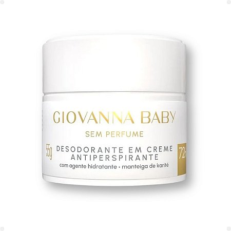 Desodorante Em Creme Antiperspirante Giovanna Baby Sem Perfume 72h 55g