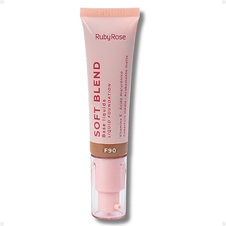 Base Líquida Ruby Rose Soft Blend F90 Média Cobertura 30g Hb-M301-9