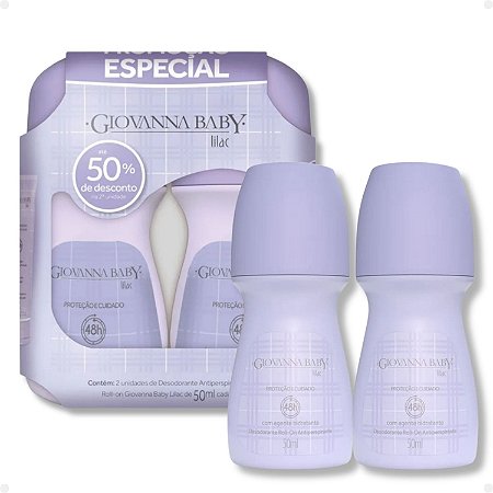 Kit Giovanna Baby: 2 Desodorante Roll-on Lilac