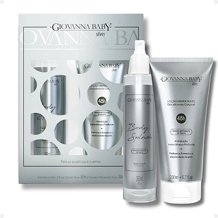 Kit Giovanna Baby Silver: 1 Body Splash e 1 Loção Hidratante