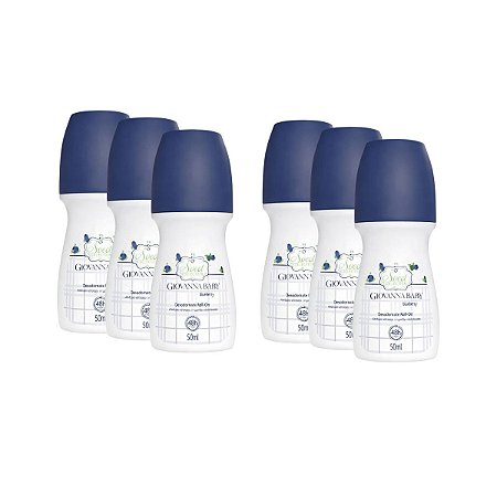 Kit Giovanna Baby: 6 Desodorante Roll-On Blueberry
