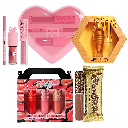 Kit Franciny Ehlke: 1 Kit Love, 1 Lip Honey, 1 Kit Glosslicious com 3 e 1 Chocochilli