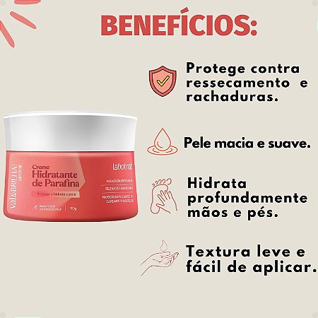 Creme Hidratante de Parafina Labotrat Vai & Brilha! 90g