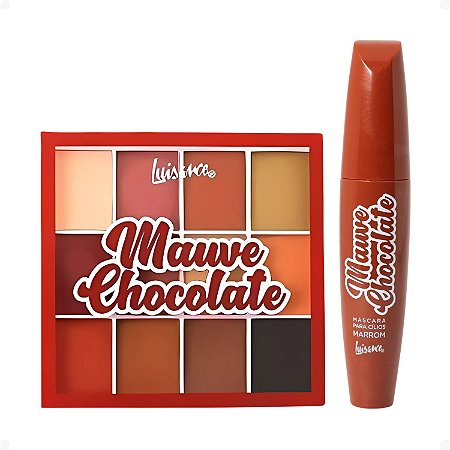 Kit Luisance Mauve Chocolate:1 Paleta  de Sombras e 1 Máscara para Cílios Marrom
