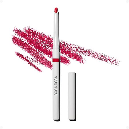 Lápis Contorno Labial Boca Rosa Rosa Intenso