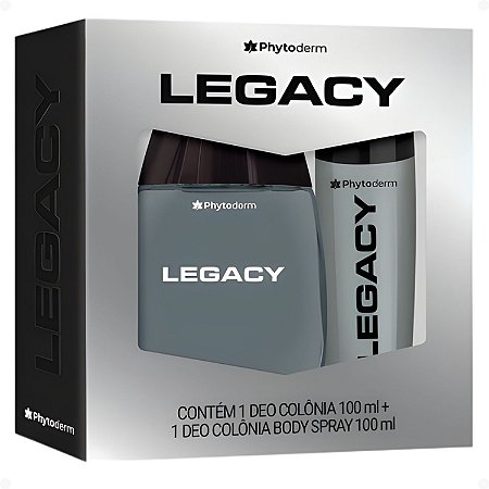 Kit Phytoderm Legacy: 1 Deo Colônia 100ml e 1 Deo Colônia Body Spray 120ml