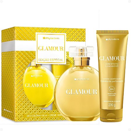 Kit Phytoderm Glamour: 1 Deo Colônia 100ml e 1 Creme Hidratante Acetinado 200g