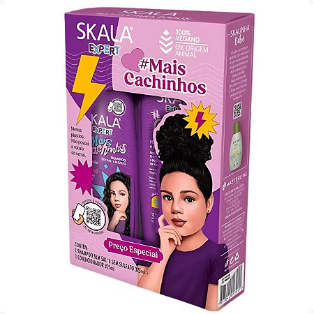 Kit Skala Expert Mais Cachinhos: Shampoo e Condicionador 325ML