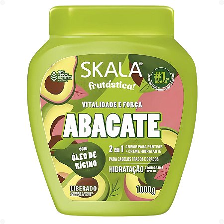Creme De Tratamento Skala Frutástica! Abacate Com Óleo De Rícino 1000g