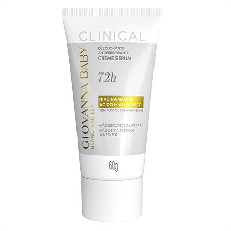 Desodorante Creme Sérum Giovanna Baby Clinical Blanc Vanilla Niacinamida e Ácido Hialurônico 60g