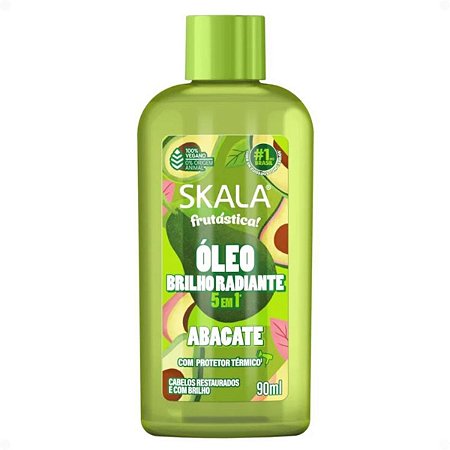 Óleo Brilho Radiante Skala Frutástica! 5 em 1 Abacate Com Protetor Térmico 90ml