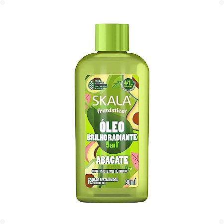 Óleo Brilho Radiante Skala Frutástica! 5 em 1 Abacate Com Protetor Térmico 90ml